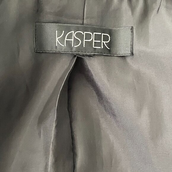 Classic Suit Jacket 2 Button Front Kasper Charcoal Gray Si… - Picture 4 of 5